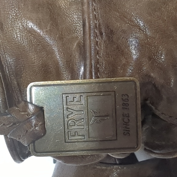 Frye Distressed Brown Leather Crossbody Bag - Picture 8 of 10
